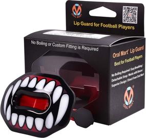 img 4 attached to 🏈 Oral Mart Upgraded Football Lip Guard Mouthpiece 2.0 - USA Flag & Vampire Fangs - Instant Fit & Works with Braces - 5 Colors Available - No Boiling Needed - Detachable Strap Included