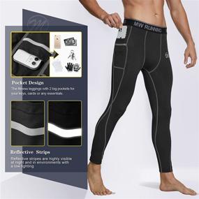 img 3 attached to MeetHoo Compression Athletic Leggings Workout Sports & Fitness for Cycling