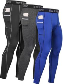 img 4 attached to MeetHoo Compression Athletic Leggings Workout Sports & Fitness for Cycling
