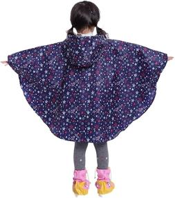 img 3 attached to 🌧️ Stay Dry in Style: Spmor Kids Rain Poncho Hooded Jacket Rain Coat - A Must-Have for Rainy Adventures