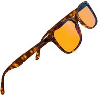 🕶️ swanwick classic night swannies - tortoise shell premium blue light blocking glasses with orange tint - small size - ultimate sleep support against gaming pc and smartphone glare logo