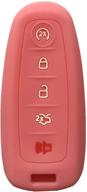 protective pink silicone key fob cover for ford c-max edge escape expedition explorer flex focus taurus m3n5wy8609 logo