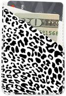 📱 versatile and secure black leopard adhesive phone wallet holder for iphone, samsung, and smartphones logo