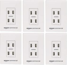 img 4 attached to AmazonCommercial White 6 Pack Wall Charger: Reliable Charging Solution for Multiple Devices