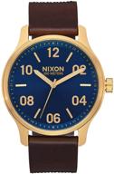 ⌚ наручные часы nixon patrol leather a1243-100m водонепроницаемые мужские классические аналоговые часы (42 мм циферблат, 21 мм браслет) логотип