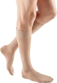 img 2 attached to 🧦 mediven Plus Calf High Compression Socks with Silicone Topband - 20-30 mmHg for Men & Women, Closed Toe