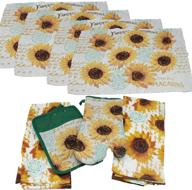 sunflower kitchen towel set placemat logo