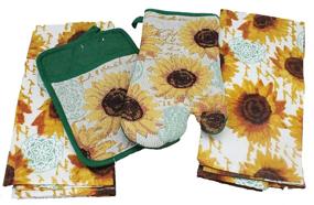 img 2 attached to Sunflower Kitchen Towel Set Placemat