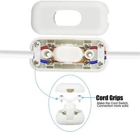 img 3 attached to 🔌 PLUSPOE Inline Cord Switch: 2-Pack On Off Button Control for Bedroom Table Lamp Desk LED Lights