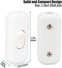 img 1 attached to 🔌 PLUSPOE Inline Cord Switch: 2-Pack On Off Button Control for Bedroom Table Lamp Desk LED Lights