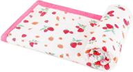 🍓 soft and silky bamboo cotton blend muslin swaddle blanket - 4 layers thick, large size with strawberry pattern - perfect gift for expecting moms and essential for newborn nursery - suitable for girls 0-6 months logo