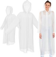 🌧️ transparent, packable raincoats (3 pack) for men & women - full length sleeves, hood, reusable & heavy duty - ideal for fishing, travel, & emergency situations логотип