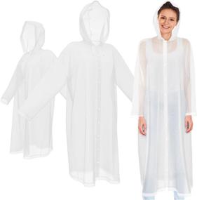 img 4 attached to 🌧️ Transparent, Packable Raincoats (3 Pack) for Men & Women - Full Length Sleeves, Hood, Reusable & Heavy Duty - Ideal for Fishing, Travel, & Emergency Situations