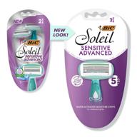 bic soleil sensitive advanced women's disposable razor, 5-blade, 2-pack, for an exceptionally smooth shaving experience logo