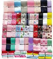 🎀 chenkou craft 55 yards bulk ribbon assortment - organza, polyester, and grosgrain ribbons in various sizes and colors - mix lots logo