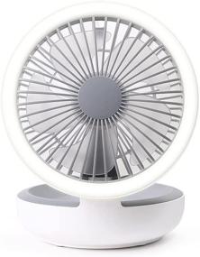 img 4 attached to 💨 Foldable Mini Personal Table Fan - HR USB Desk Fan with 3 Speed Adjustable, Quiet Operation - Portable Handheld Fan for Home, Office, Bedroom - Table and Desktop Use