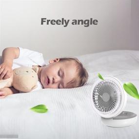 img 1 attached to 💨 Foldable Mini Personal Table Fan - HR USB Desk Fan with 3 Speed Adjustable, Quiet Operation - Portable Handheld Fan for Home, Office, Bedroom - Table and Desktop Use