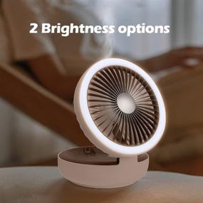 img 3 attached to 💨 Foldable Mini Personal Table Fan - HR USB Desk Fan with 3 Speed Adjustable, Quiet Operation - Portable Handheld Fan for Home, Office, Bedroom - Table and Desktop Use