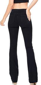 img 1 attached to 👖 Cello Women's Juniors Mid-Rise Skinny Fit Bootcut Pants