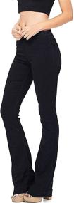 img 2 attached to 👖 Cello Women's Juniors Mid-Rise Skinny Fit Bootcut Pants