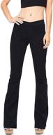 👖 cello women's juniors mid-rise skinny fit bootcut pants logo