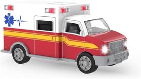 img 1 attached to 🚑 Driven by Battat – Micro Ambulance – Lights and Sound Toy Truck – Rescue Trucks and Toys for Kids, 3+ Years