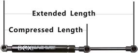 img 3 attached to 📦 Pair of BOXI 4419 Universal Lift Supports Struts - Extended 14.50 Inches, Compressed 9.25 Inches, 35 Lbs Force - 10mm ball socket Shocks 4419