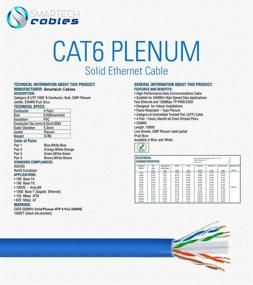 img 1 attached to Высокопропускная способность и стабильная производительность CAT6 Plenum (CMP) - 1000ft массовый кабель Ethernet, 550 МГц, 23AWG, UTP - качественно проверено, гарантированная производительность - синий.