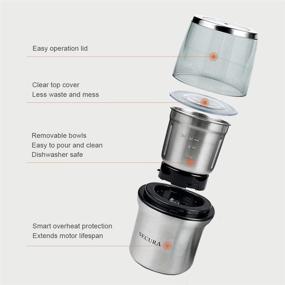 img 1 attached to Secura Electric Coffee and Spice Grinder with 2 Stainless Steel Removable Bowls