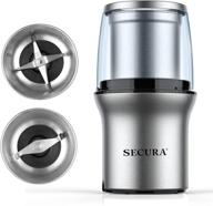 secura electric coffee and spice grinder with 2 stainless steel removable bowls логотип