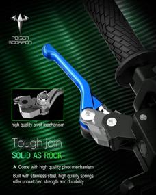 img 1 attached to POISON SCORPION Pivot Clutch Brake Levers Foldable Adjustable 6061 T6 Aluminum Compatible With CR125R CR250R 2004-2007