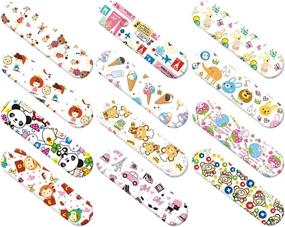 img 2 attached to 🦝 Colorful Cartoon Bandages: 120Pcs Cute Waterproof Animal Stickers - Perfect for Kids!