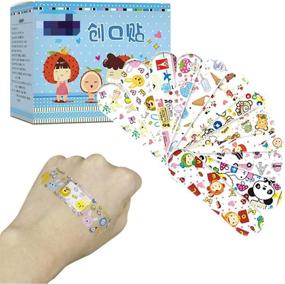 img 4 attached to 🦝 Colorful Cartoon Bandages: 120Pcs Cute Waterproof Animal Stickers - Perfect for Kids!