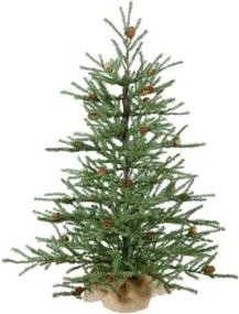 img 1 attached to 🌲 Rustic Charm: 42" Carmel Pine Artificial Christmas Tree with Pine Cones in Burlap Sack Base - Unlit