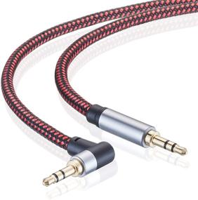 img 3 attached to 🎧 High-Quality 3.5mm Audio Cable - 25ft Length, 90 Degree Right Angle, iPhone & Smartphone Compatible, Ideal for Home/Car Stereos & More!