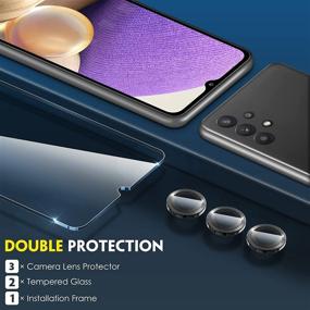 img 2 attached to [5 Pack] Screen Protector for Samsung Galaxy A32 5G by UniqueMe - Includes 2 Tempered Glass Protectors + 3 Camera Lens Protectors [Installation Tool] - Anti-Scratch