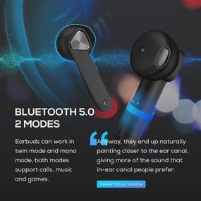 img 1 attached to DREAM SPORT True Wireless Earbuds Headphones | Charging Case | Auto Connection | Touch Control | Audio Voice Stereo | Noise Canceling | Quick Charge | Black (Model: Flag Black)