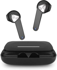 img 4 attached to DREAM SPORT True Wireless Earbuds Headphones | Charging Case | Auto Connection | Touch Control | Audio Voice Stereo | Noise Canceling | Quick Charge | Black (Model: Flag Black)