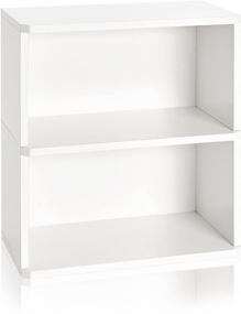 img 4 attached to 📚 Sustainable Non Toxic zBoard Paperboard 2-Tier Bookshelf Storage Organizer - Tool-Free Assembly, White