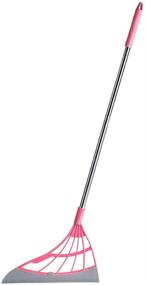 img 4 attached to 🧹 Multi-Function Magic Broom & Floor Squeegee: Easily Dry Floors, Remove Dirt & Hair - Professional Tile, Shower, Kitchen Cleaner - Pink