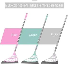 img 1 attached to 🧹 Multi-Function Magic Broom & Floor Squeegee: Easily Dry Floors, Remove Dirt & Hair - Professional Tile, Shower, Kitchen Cleaner - Pink