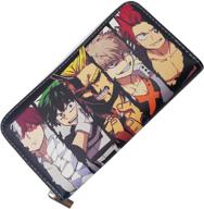 anime wallet hero leather black logo