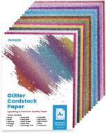 🎨 sanzix glitter cardstock paper 300 gsm - 30 sheets - 15 colors - a4 glitter paper for scrapbooking, crafts, gift box - pack of 2 logo