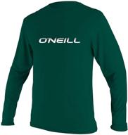 👕 o'neill youth basic skins long sleeve sun shirt with upf 50+ protection logo