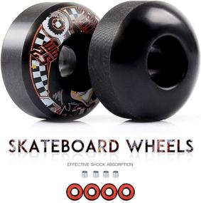 img 1 attached to Performance Cruiser Wheels - LOSENKA 52mm Skateboard Wheels with ABEC-9 Bearings and Spacers (Set of 4)