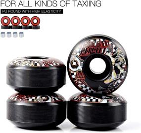 img 3 attached to Performance Cruiser Wheels - LOSENKA 52mm Skateboard Wheels with ABEC-9 Bearings and Spacers (Set of 4)