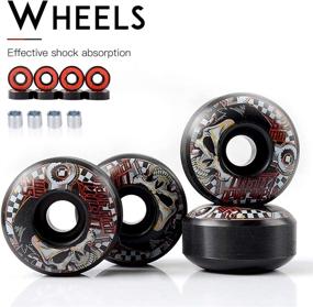 img 2 attached to Performance Cruiser Wheels - LOSENKA 52mm Skateboard Wheels with ABEC-9 Bearings and Spacers (Set of 4)