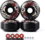 performance cruiser wheels - losenka 52mm skateboard wheels with abec-9 bearings and spacers (set of 4) logo