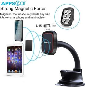 img 3 attached to 📱 Magnetic Phone Car Mount: 360° Adjustable Holder with Strong Magnets