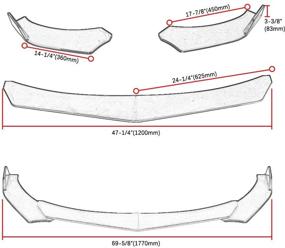 img 1 attached to Повысьте стиль и аэродинамику вашего автомобиля с универсальным передним спойлером для бампера и подпорками для губы